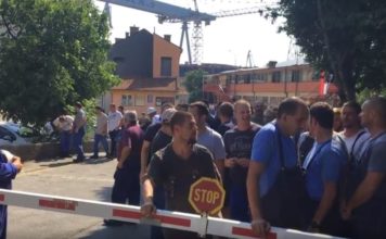 Počeo prosvjedni marš radnika “3. maja”, u podne prosvjedni skup 3. maj, brodogradilište, štrajk