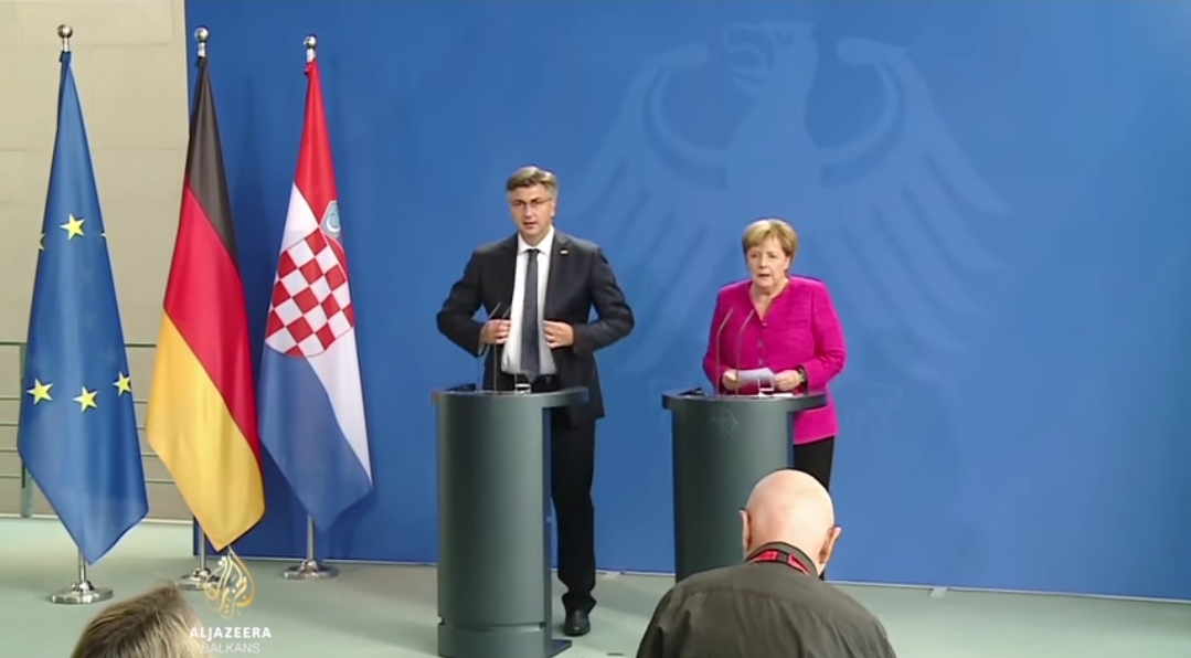 Merkel, Plenković, Schengen
