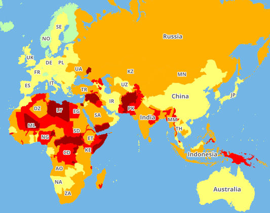 Illustration: Travel Risk Map