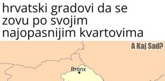 Hrvatski gradovi s imenima najopasnijih kvartova gradovi, mapa, smiješno